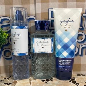 Bath & Body Works 3Pc Gingham Bundle